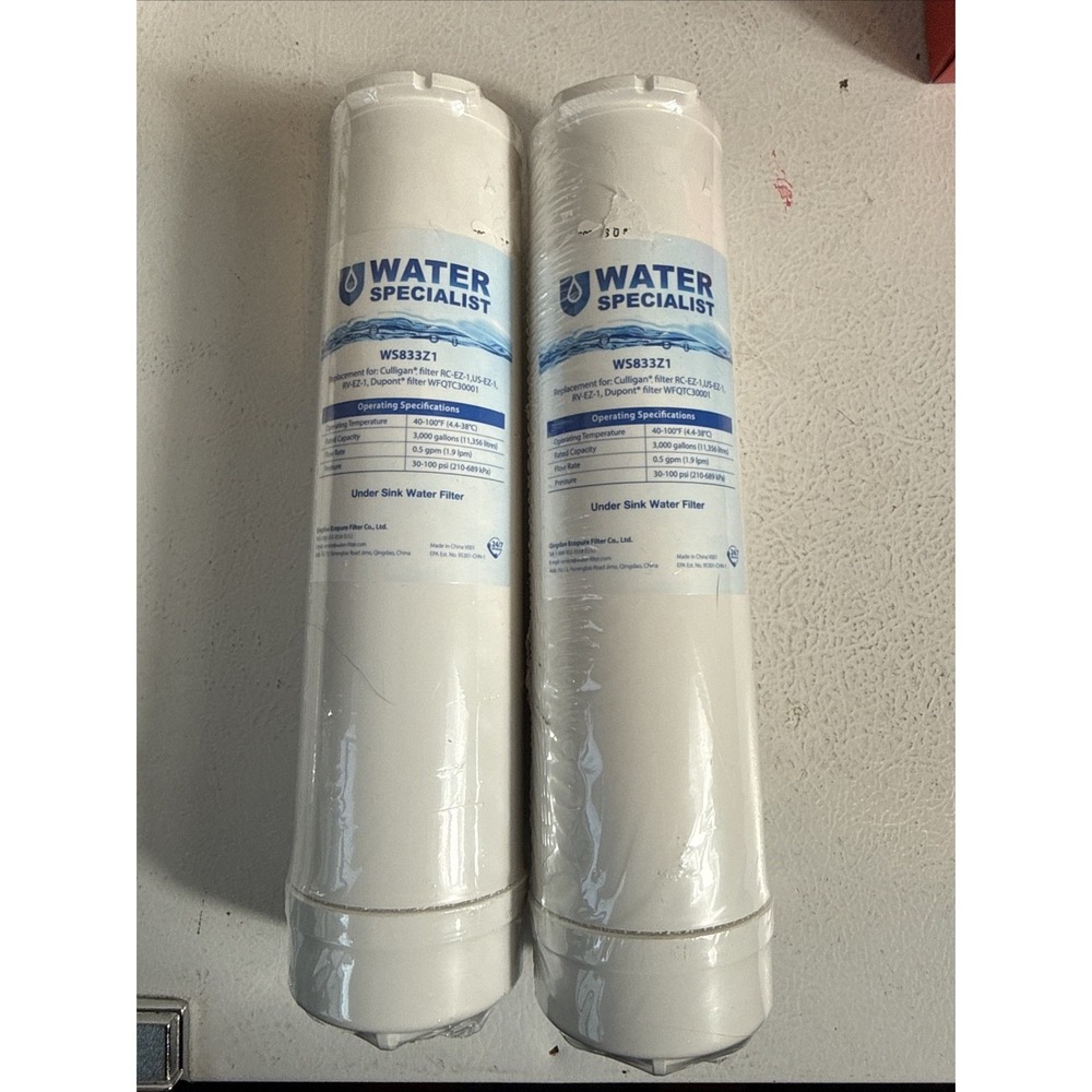 Lot of 2 Water Specialist Brand Replacement Filter Model WS83321- NEW
